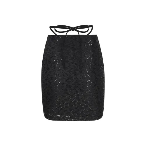 AZEPAM Casual Short Skirts Women's Black