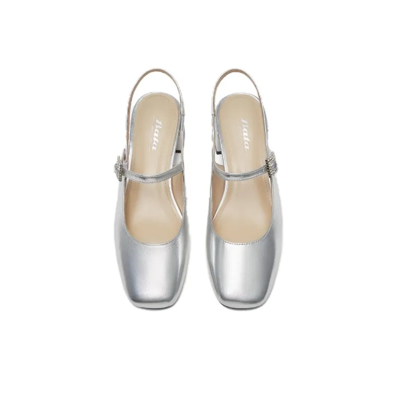 BATA Chunky Heel High Heels Women's-6