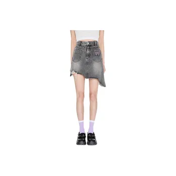 Dr.chi X ITIB Denim Short Skirts Women's Dark Gray