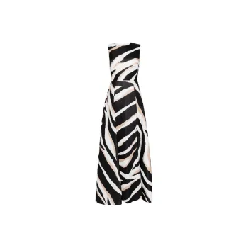 ELIE SAAB Zebra print Silk Gown