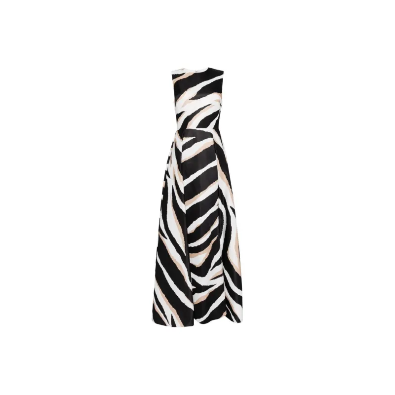 ELIE SAAB Zebra print Silk Gown-0