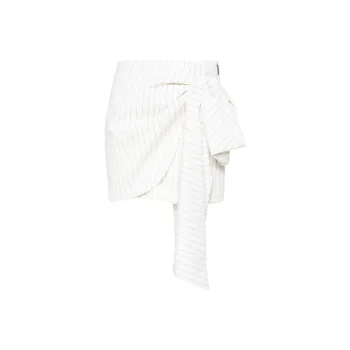 MSGM Bow detail Pinstriped Miniskirt