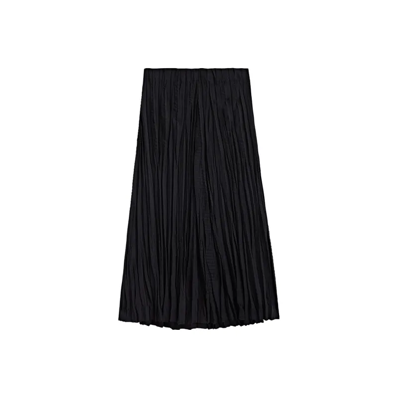 Massimo Dutti Casual Long Skirts Women's Black-0