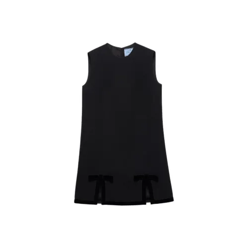 PRADA Natté Mini Dress Sleeveless Dress Women's Black