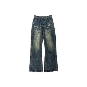 YINLEI Jeans Unisex Blue