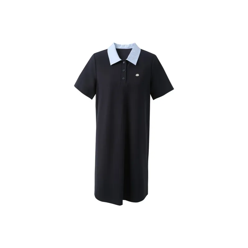 3COLOUR Short Sleeved Dress Women's Navy Blue-0