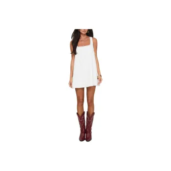 PRINCESS POLLY Alanah Mini Dress Sleeveless Dress Women's WHITE/White