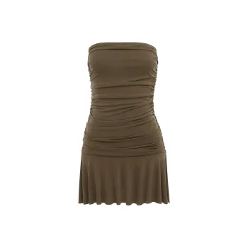 WITH JEAN FW24 Rayna Dress Sleeveless Dress Women's Brown/Brown