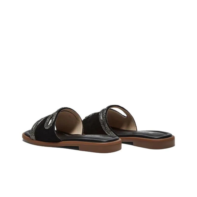 BATA Slide Slippers Women's Brown, Black-7
