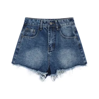 MINCOCROSEPEPPAR Denim Shorts Women's Dark Blue