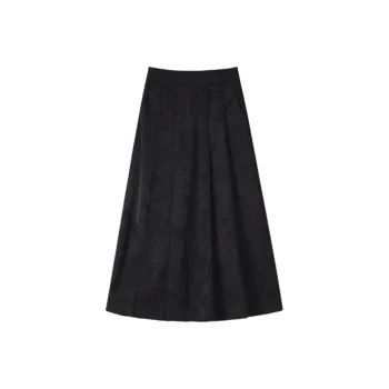 HIPPIEMISS Casual Long Skirts Women's Black