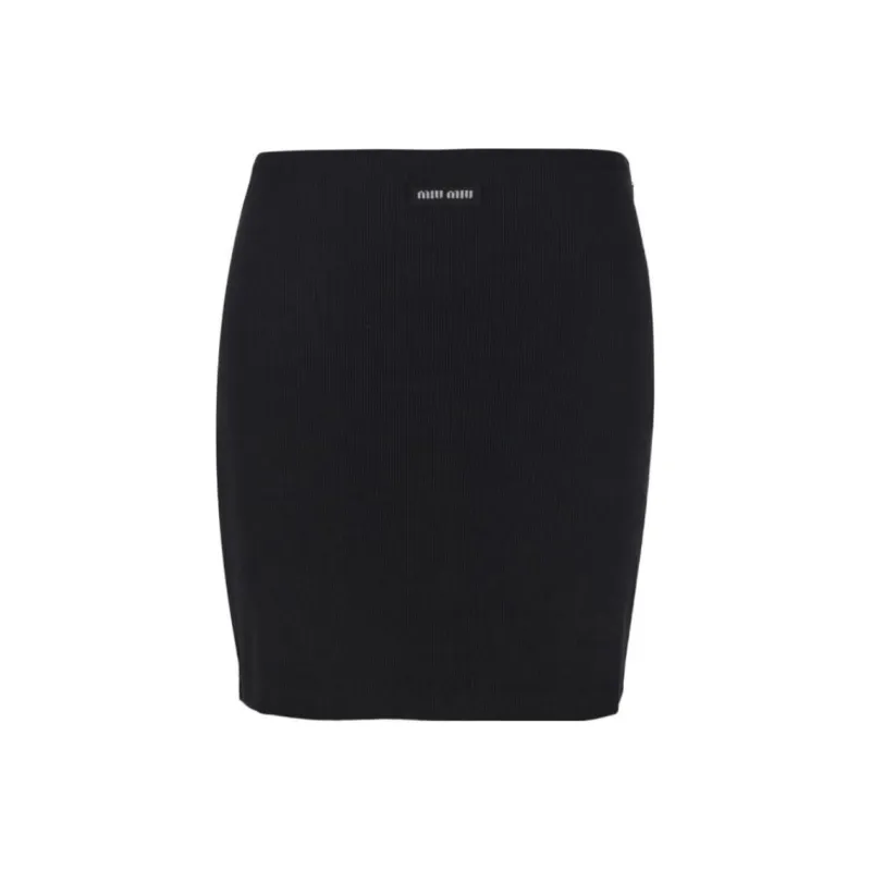 MIU MIU SS23 Casual Short Skirts Women's Black-0