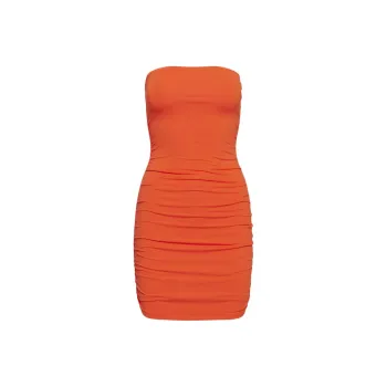 ARITZIA Contour Contour Ruched Mini Tube Dress Sleeveless Dress Women's Hot Cheeky Red/Hot Blush Red Lips