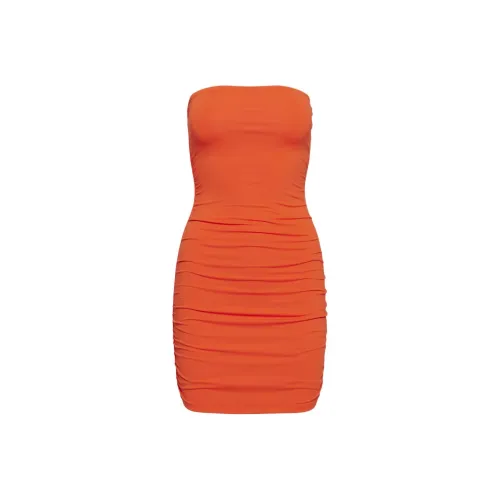 ARITZIA Contour Contour Ruched Mini Tube Dress Sleeveless Dress Women's Hot Cheeky Red/Hot Blush Red Lips