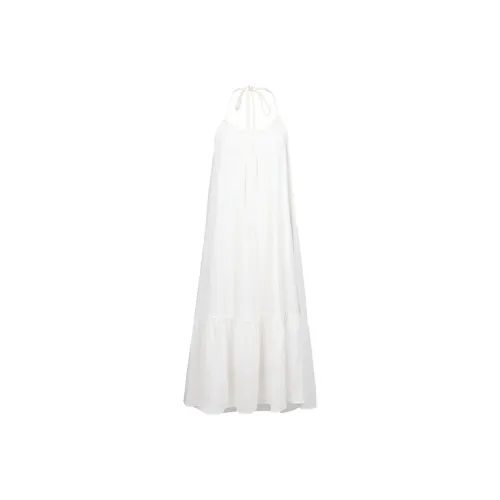 URBAN REVIVO Boho Style Slip Dress Women's Raw White