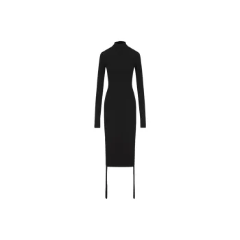 Balenciaga SS25 Long Sleeved Dress Women's Black