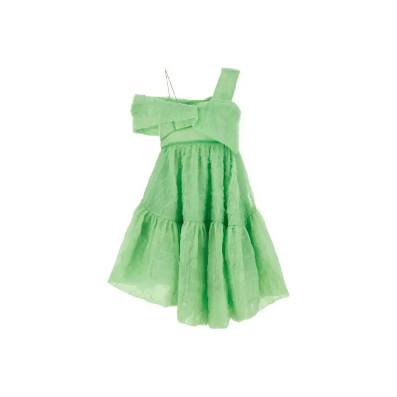 CECILIE BAHNSEN Soon Draped Asymmetric Dress-0