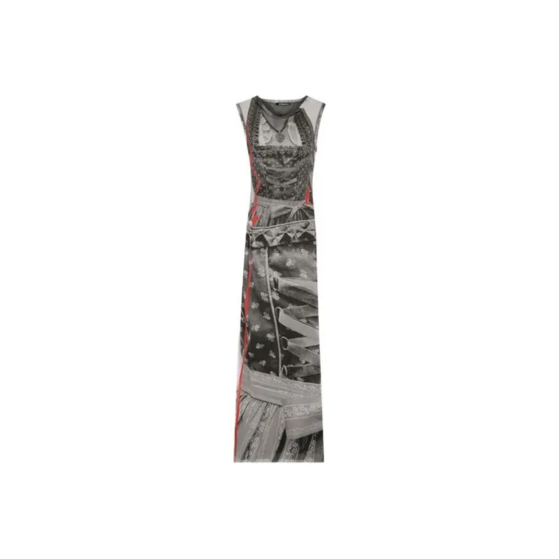 Ottolinger Mesh Maxi Dress 'Dirndl Print'-0