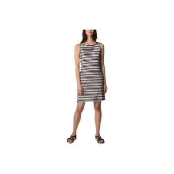 Columbia Chill River Sleeveless Dress Women's White Spaced Stripes