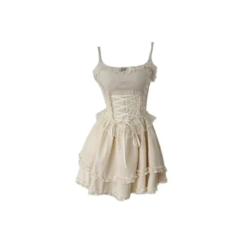 SISC Slip Dress Women's Custard[with Chest Strap]