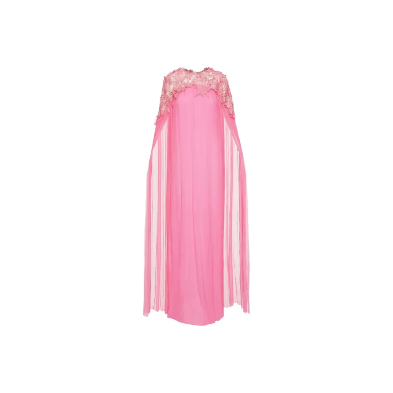 OSCAR DE LA RENTA Floral-embroidered Caftan Dress-0