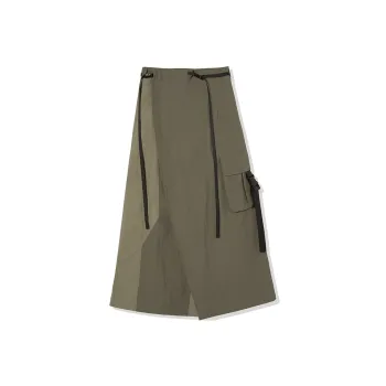 LA CRAWFISH Casual Long Skirt Women's Warm Umber Green