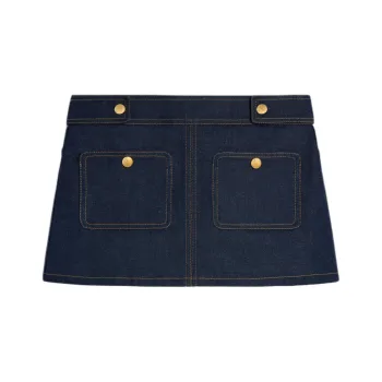 CELINE Button Detailed Denim Skirt