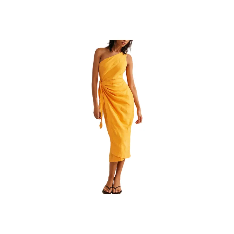 FREE PEOPLE At Leisure Midi Dress Sleeveless Dress Women's Field/Field-0