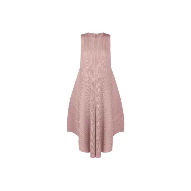 PLEATS PLEASE ISSEY MIYAKE SS24 Sleeveless Dress Women's Gray Pink-0