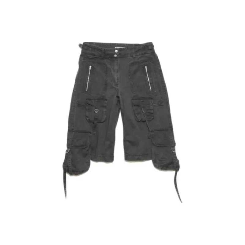 Acne Studios Cargo Shorts Women's Charcoal Gray-0