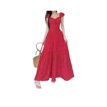 TORIGHT Slip Dress Women's Red+Bowknot Hair Tie Comes With