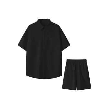 MARK WAFFLE Shirt Matching Set Unisex