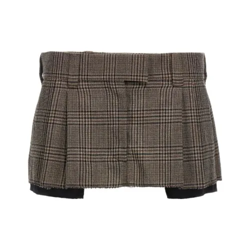 MIU MIU FW23 Casual Shorts Women's Dark Brown