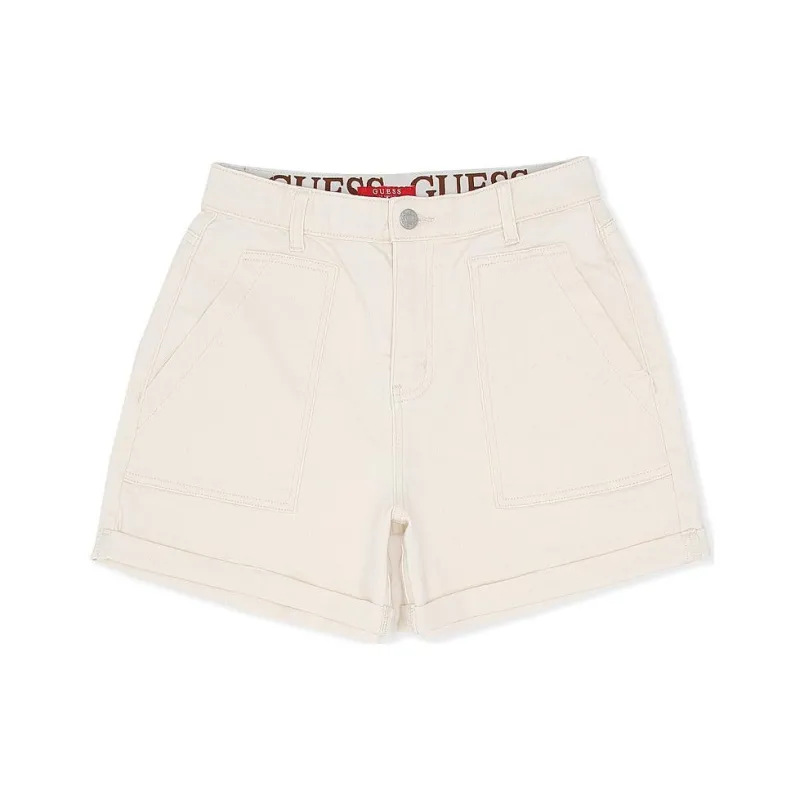 GUESS Denim Shorts Women's White-0