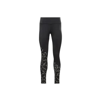 Reebok CYCLED Collection Running Printed Leggings Athletic Trousers Women's Black