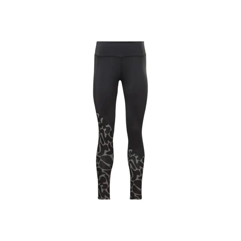 Reebok CYCLED Collection Running Printed Leggings Athletic Trousers Women's Black-0