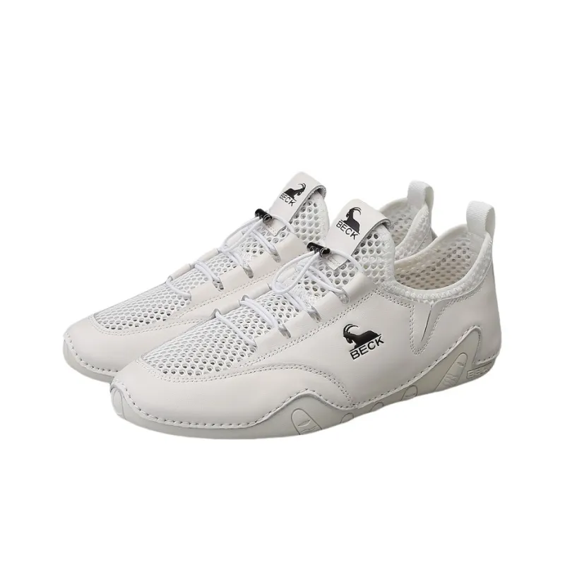 BECK Foundation Collection Slip Resistant, Abrasion Resistant, Breathable Low Top Casual Shoes Men's White-2