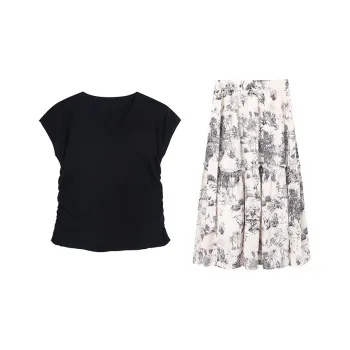 BVODE Two Piece Skirt Sets Women's