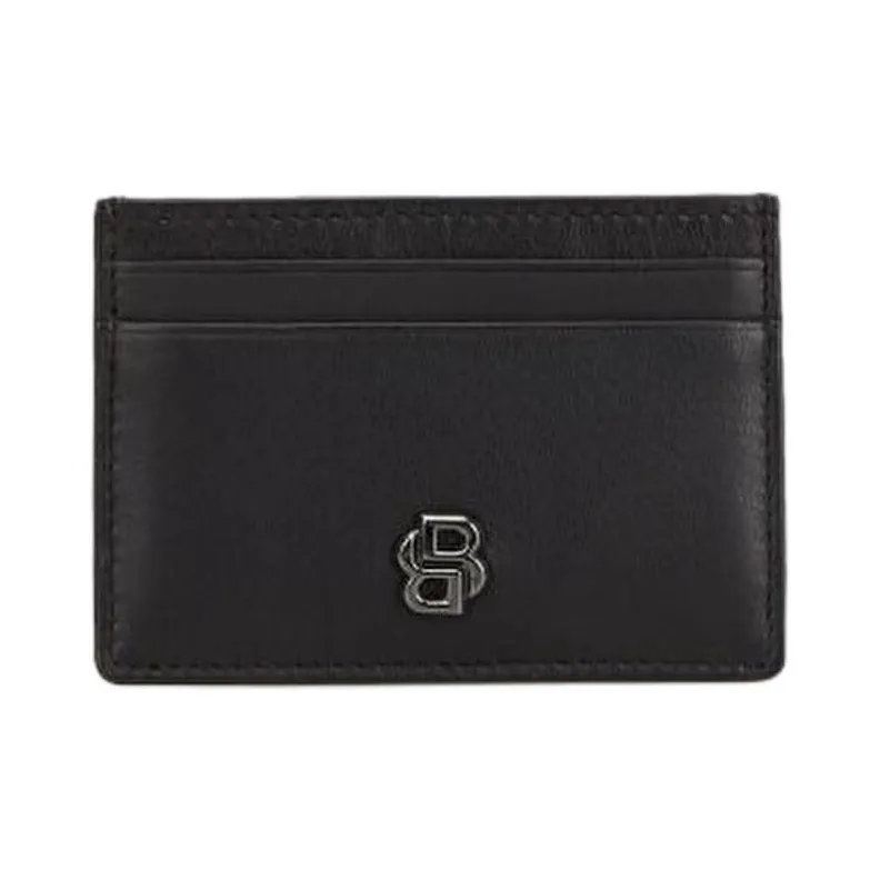 BOSS Leather Card Holder Men's Black-1