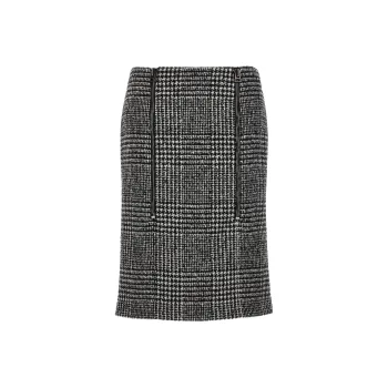 TOM FORD Prince Of Wales Pattern Midi Skirt