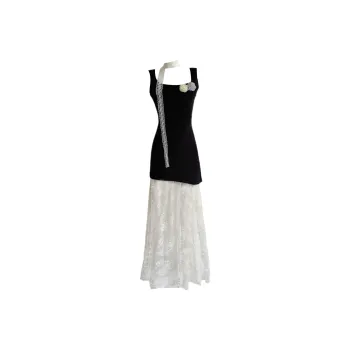 Udon House Slip Dress Women's Black