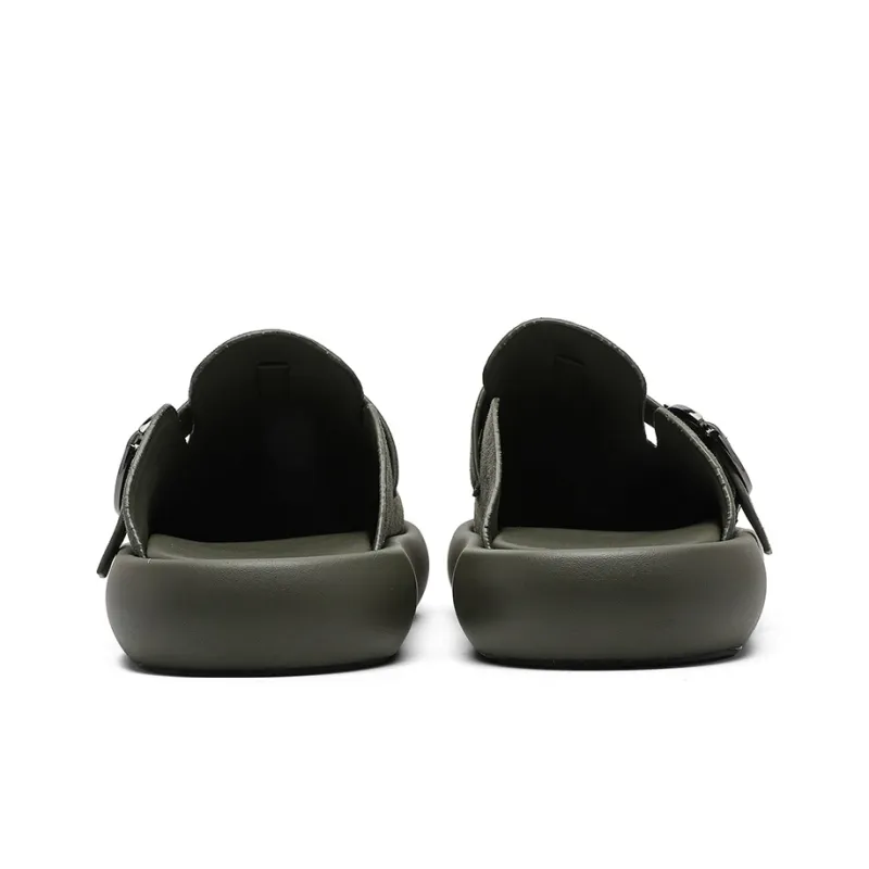 MOMGOG Abrasion Resistant Slip Resistant Closed Toe Slippers Unisex Green-3