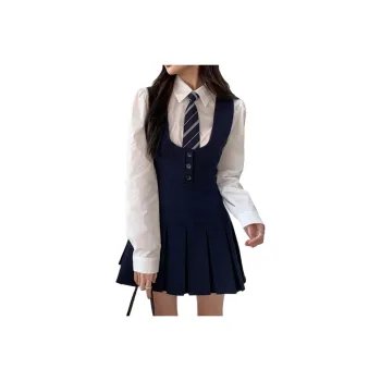 FORLOVENANCY Sleeveless Dress Women's Navy Blue