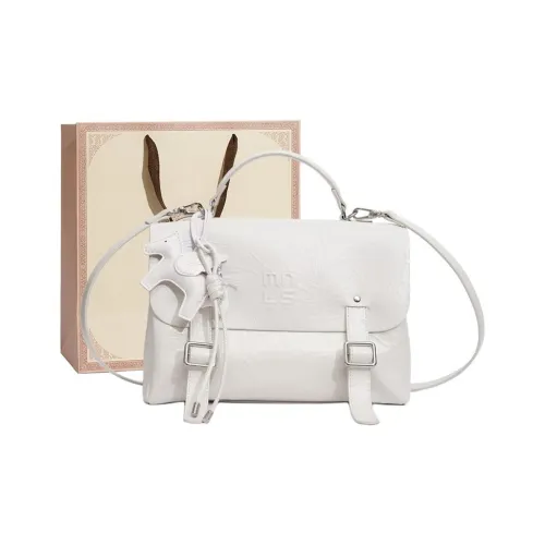 Monna Lisa Cow Leather Backpack Medium Size Women's White