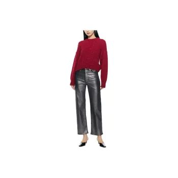 FRAME Leather Pants Women's Silver
