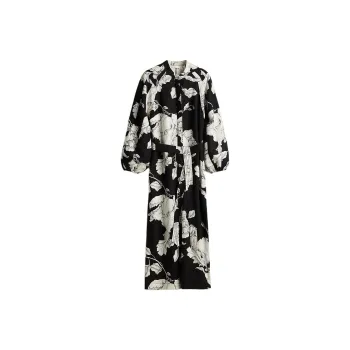 H&M Long Sleeved Dresses Women's Black/White Floral