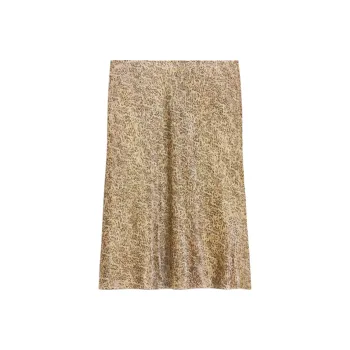 CELINE Hobble Leopard Print Skirt