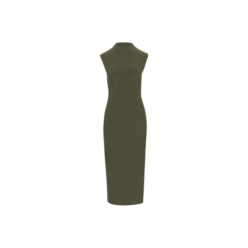 ARITZIA Wilfred Botanist Dress Sleeveless Dress Women's DARK OLIVE/Dark Olive-0