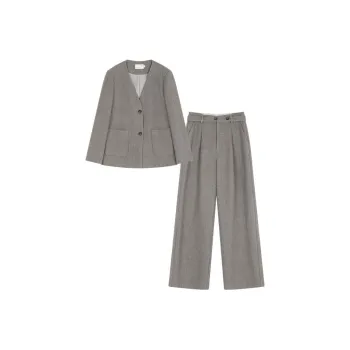 IHIMI Casual Suit Women's Medium Gray