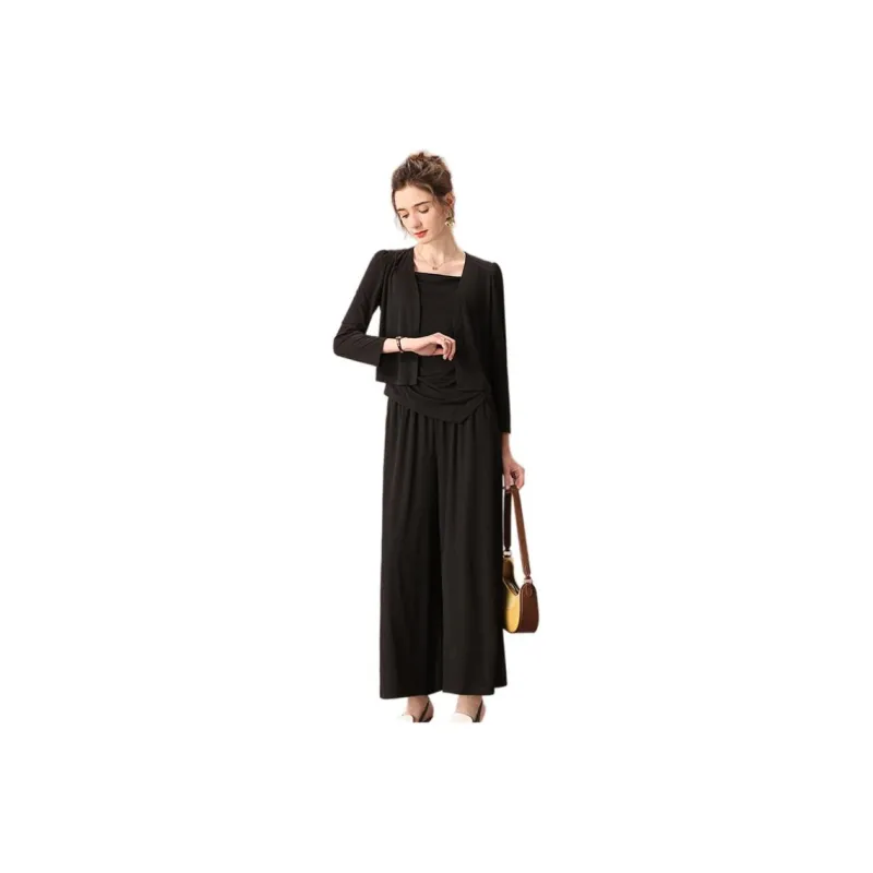 FENHONGMALI Casual Suit Women's Black-0
